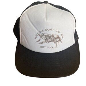 Vintage Black Fly Trucker Hat Black Flies Dont Just Bite They Suck Snapback
